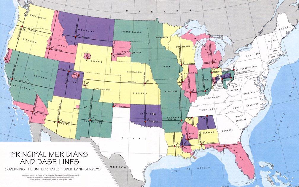 PRINCIPAL MERIDIANS AND BASE LINES